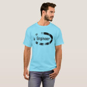 Engineer Black Oval T-Shirt (Front Full)