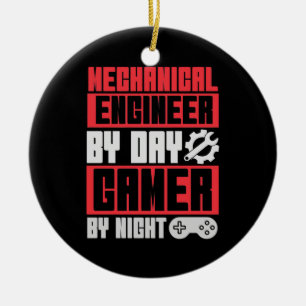 Engineer By Day Gamer By Night Ceramic Ornament