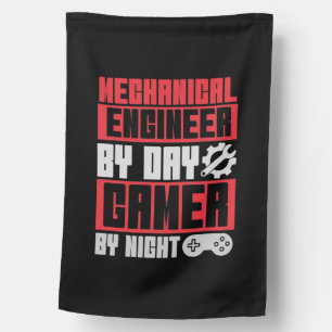 Engineer By Day Gamer By Night House Flag
