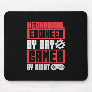 Engineer By Day Gamer By Night Mouse Pad