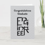 Engineer Character Graduation Card