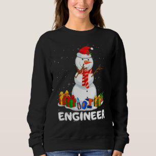 Engineer Christmas Funny Snowman Xmas Holiday Paja Sweatshirt