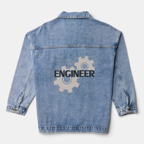 Engineer Clockwork Gears  Denim Jacket