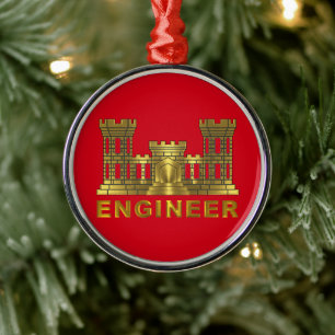 ENGINEER CORPS Christmas Metal Ornament