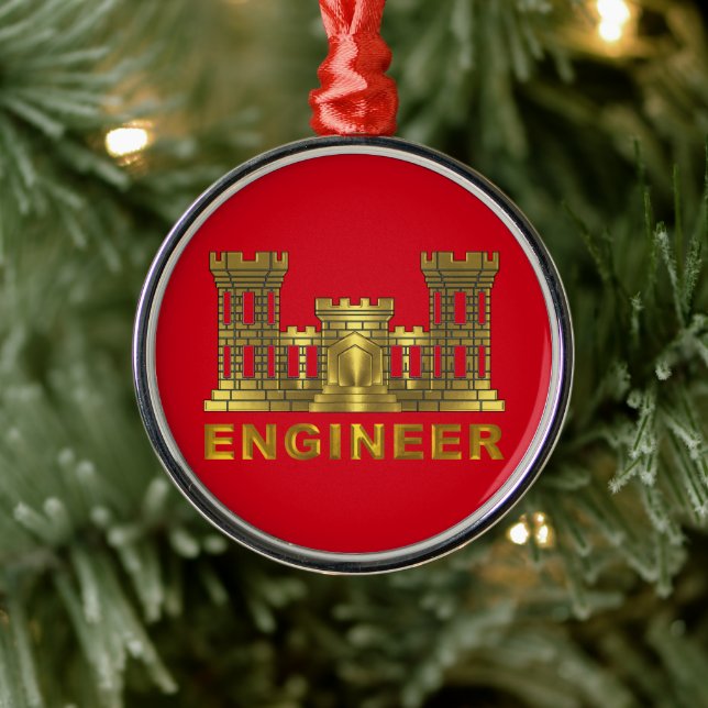 ENGINEER CORPS  Christmas Metal Ornament (Tree)