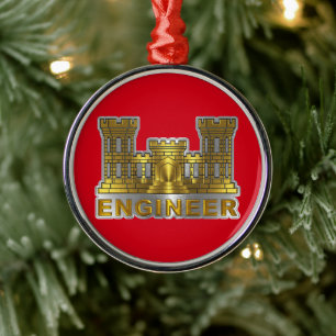 ENGINEER CORPS Christmas Metal Ornament