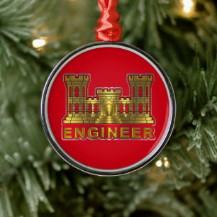 ENGINEER CORPS Christmas Metal Ornament