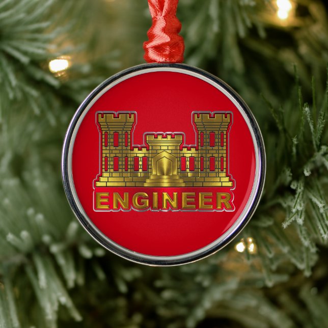 ENGINEER CORPS  Christmas Metal Ornament (Tree)
