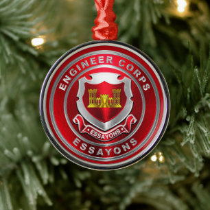 ENGINEER CORPS Christmas Metal Ornament