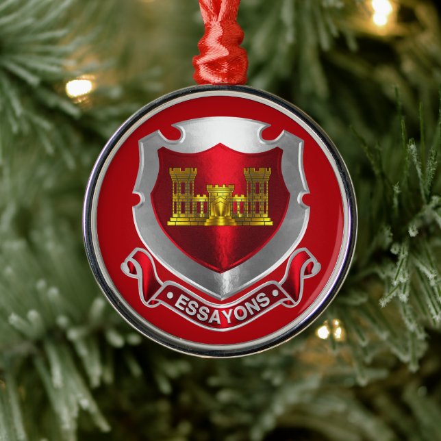 ENGINEER CORPS  Christmas Metal Ornament (Tree)
