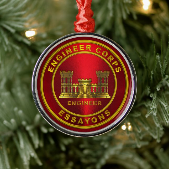 ENGINEER CORPS   METAL ORNAMENT (Tree)