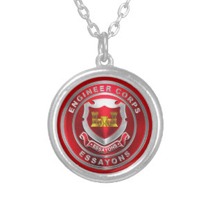 Engineer Corps Silver Plated Necklace