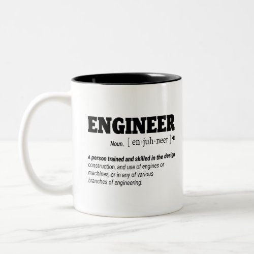 Engineer Dad Definition Two_Tone Coffee Mug