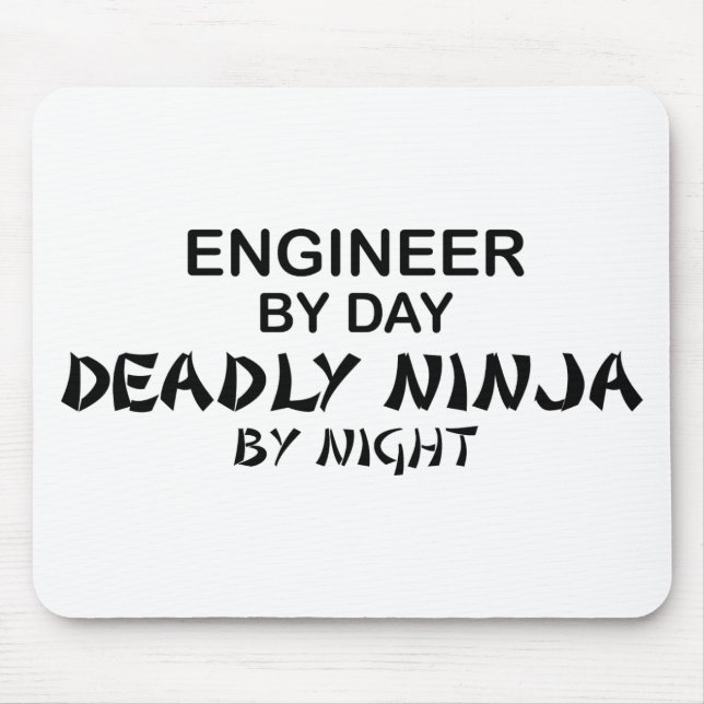 Engineer Deadly Ninja by Night Mouse Pad (Front)