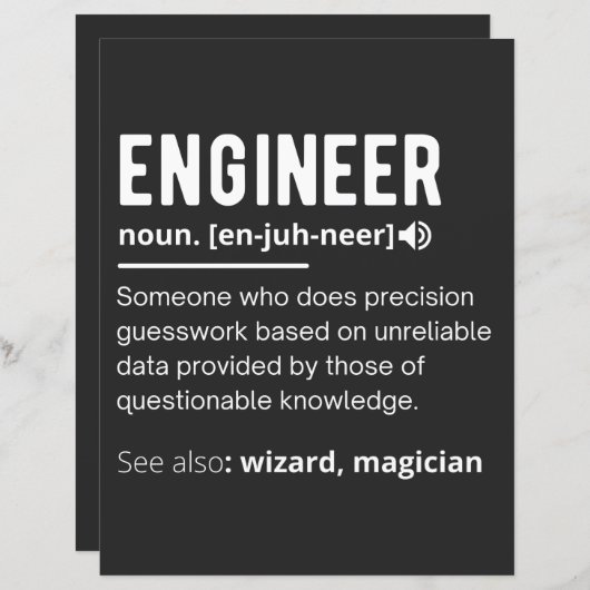 ENGINEER DEFINITION (Front/Back)
