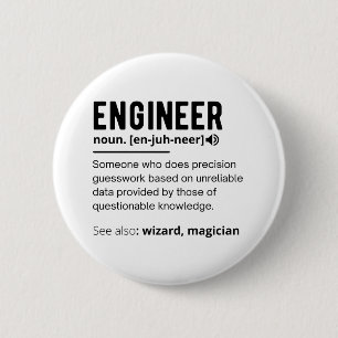 Engineer Definition Engineering Gift Button