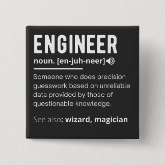 Engineer Definition Engineering Gift T-Shirt Button