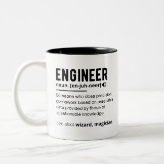 Engineer Definition Engineering Gift Two-Tone Coffee Mug