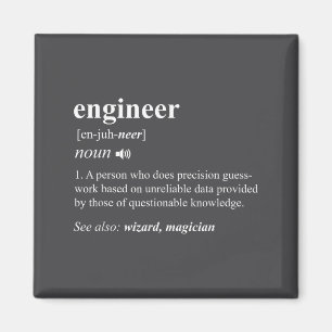 Engineer Definition Funny Engineering Mechanical C Magnet