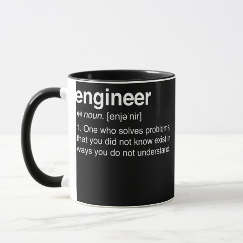 Engineer Definition Funny Engineering STEM For Mug