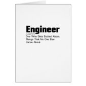 Engineer Definition Funny Gift For Enginner Cards (Front)