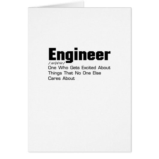 Engineer Definition  Funny Gift For Enginner Cards (Front)