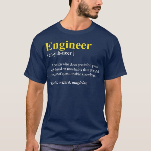 Engineer Definition  Gift Funny Computer Nerd T_Shirt