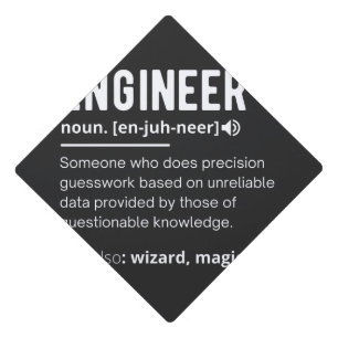 ENGINEER DEFINITION GRADUATION CAP TOPPER