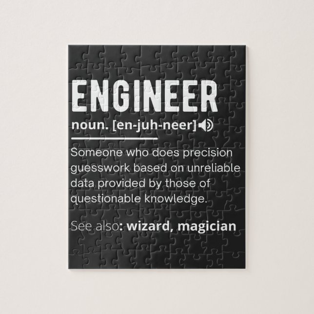 ENGINEER DEFINITION JIGSAW PUZZLE (Vertical)