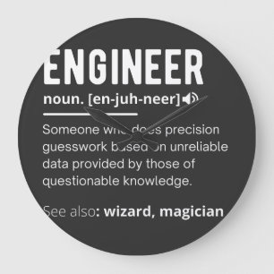 ENGINEER DEFINITION LARGE CLOCK