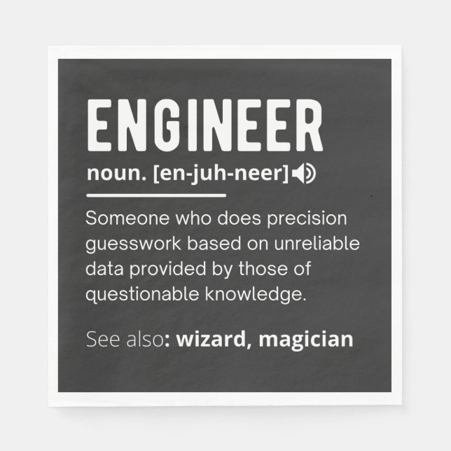 ENGINEER DEFINITION NAPKINS (Front)