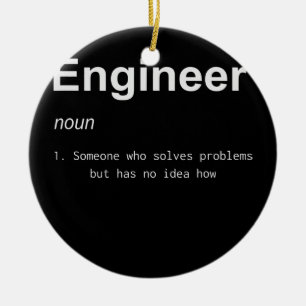 Engineer Definition s for Global Engineering Day  Ceramic Ornament