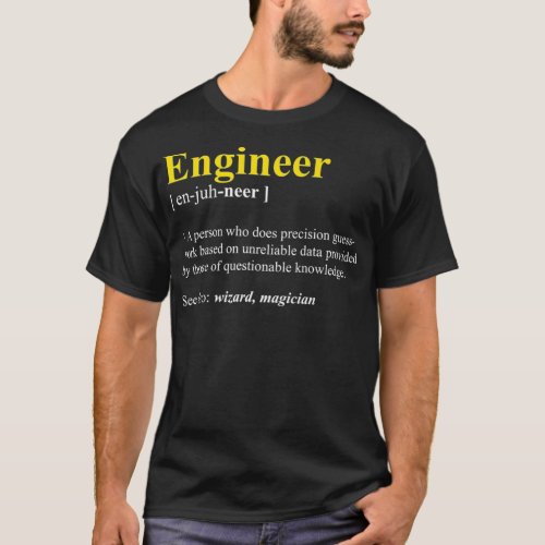 Engineer Definition t_Shirt Gift Funny Computer Ne