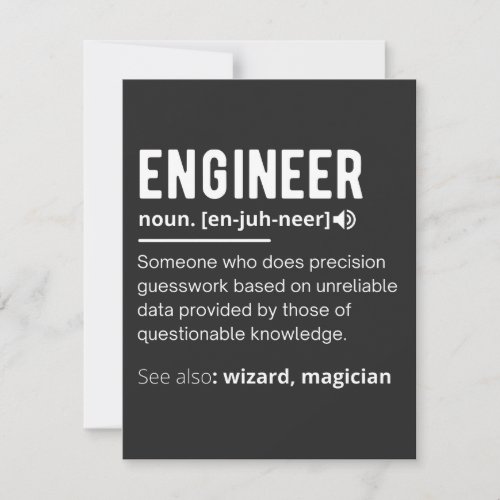 ENGINEER DEFINITION THANK YOU CARD