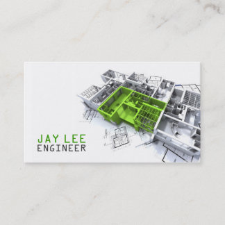Engineer, Engineering, Architect, Builder Business Card