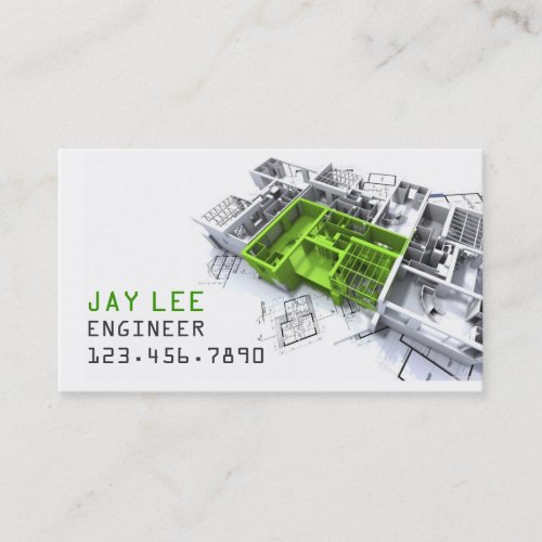 Engineer Engineering Architect Builder Business Card