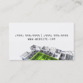 Engineer, Engineering, Architect, Builder Business Card (Back)