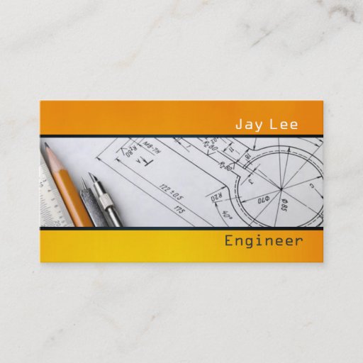 Customizable Engineer, Engineering Architect Business Card
