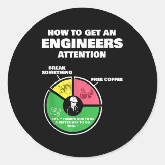Engineer Engineering Gifts - How To Get Engineers Classic Round Sticker