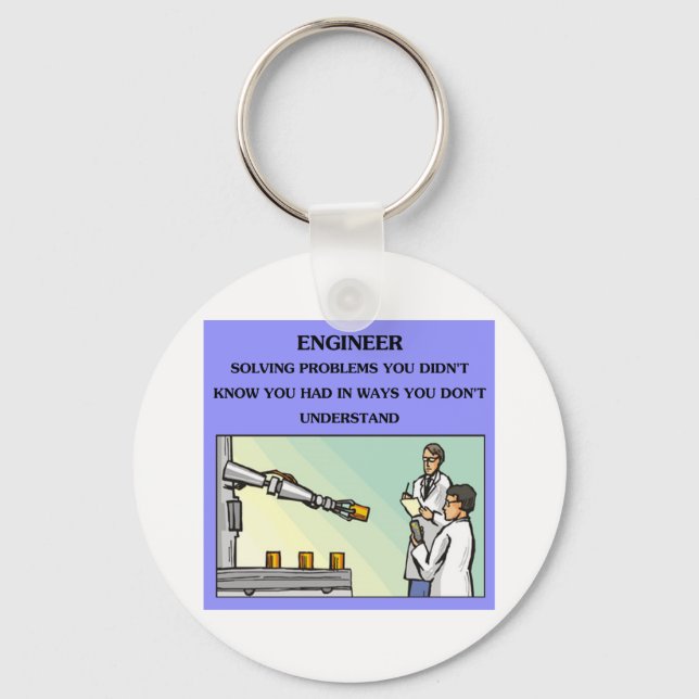 engineer engineering joke keychain (Front)