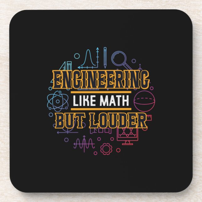 Engineer Engineering Like Math Beverage Coaster (Front)