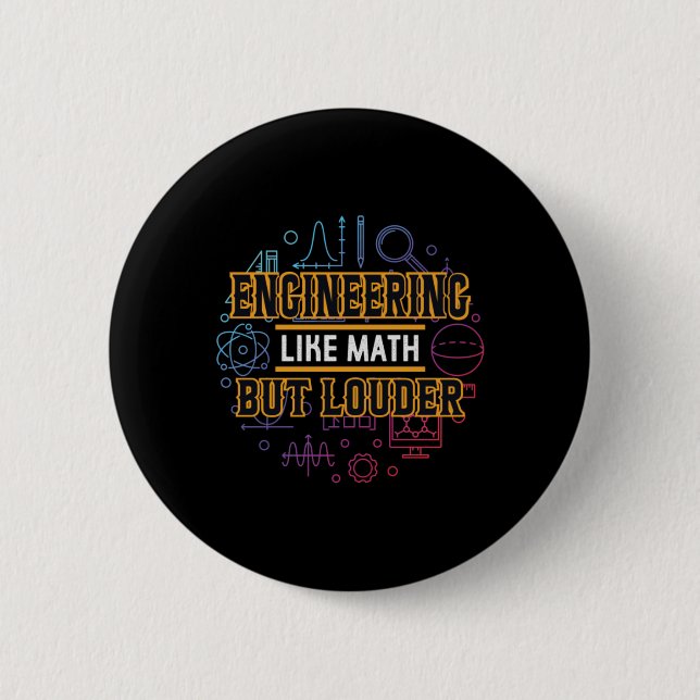 Engineer Engineering Like Math Button (Front)