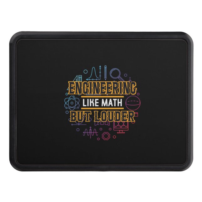 Engineer Engineering Like Math Hitch Cover (Front)