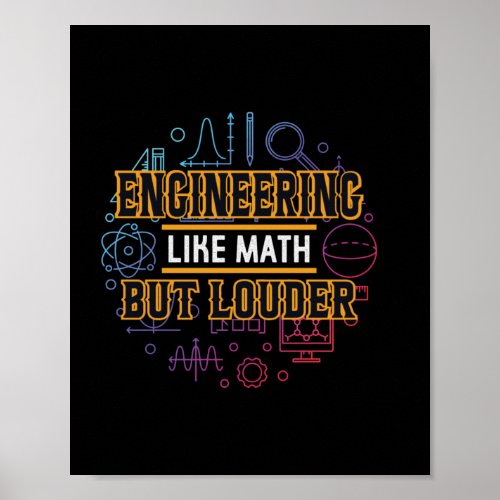 Engineer Engineering Like Math Poster