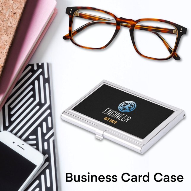 Engineer Established , Engineering Graduate Custom Business Card Case (Creator Uploaded)