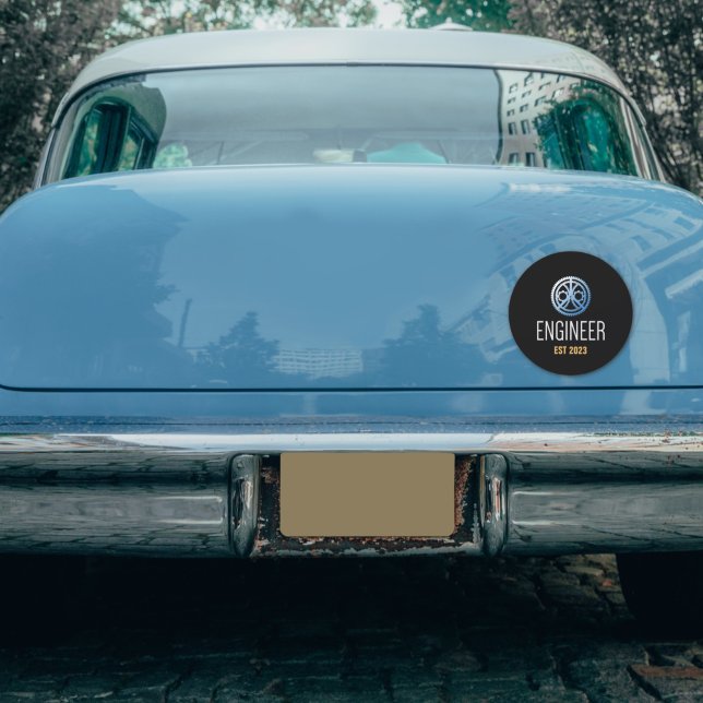 Engineer Established , Engineering Graduate Custom Car Magnet (Creator Uploaded)