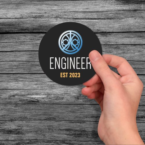 Engineer Established  Engineering Graduate Custom Classic Round Sticker