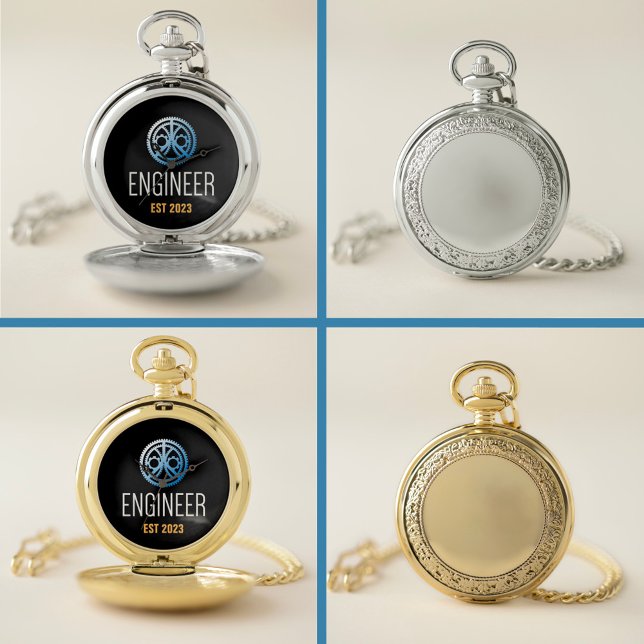 Engineer Established , Engineering Graduate Custom Pocket Watch (Creator Uploaded)