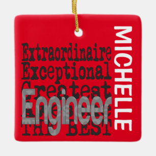 Engineer Extraordinaire CUSTOM Ceramic Ornament