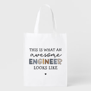 Engineer Funny Awesome Engineer Engineering Grocery Bag